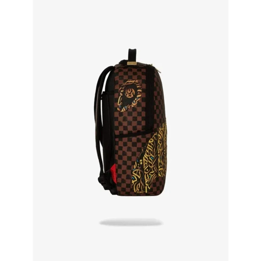 Sprayground Diaa Allam Sharks In Paris DLXSV Backpack Unisex Brown Check DSB73
